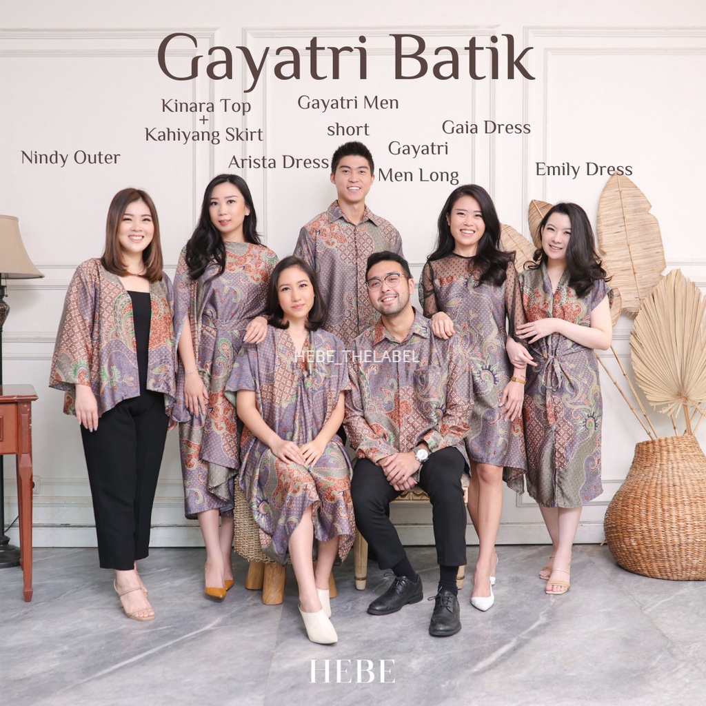 Gayatri Batik Set ( Available Couple ) - Kinara Kahiyang Noma Listya Uma Haewon Jun Emily Gaia Jenna Valda Arleth Hana Samara Nindy Arista Perine Tari