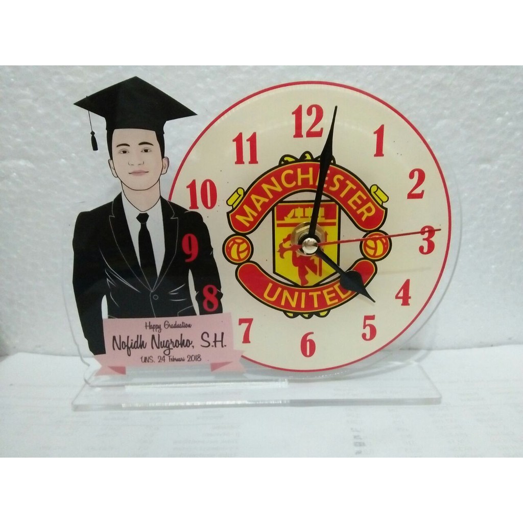Plakat Wisuda Jam Akrilik Custom  (HARGA TERMASUK DESAIN + BOX PLAKAT)