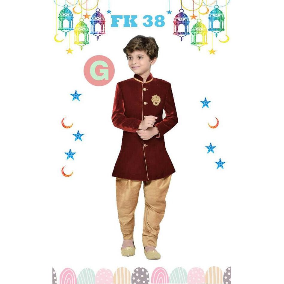 baju koko anak termurah FK 38G Baju Koko Anak Kecil India Pakistan Lebaran Import Maroon ready stock