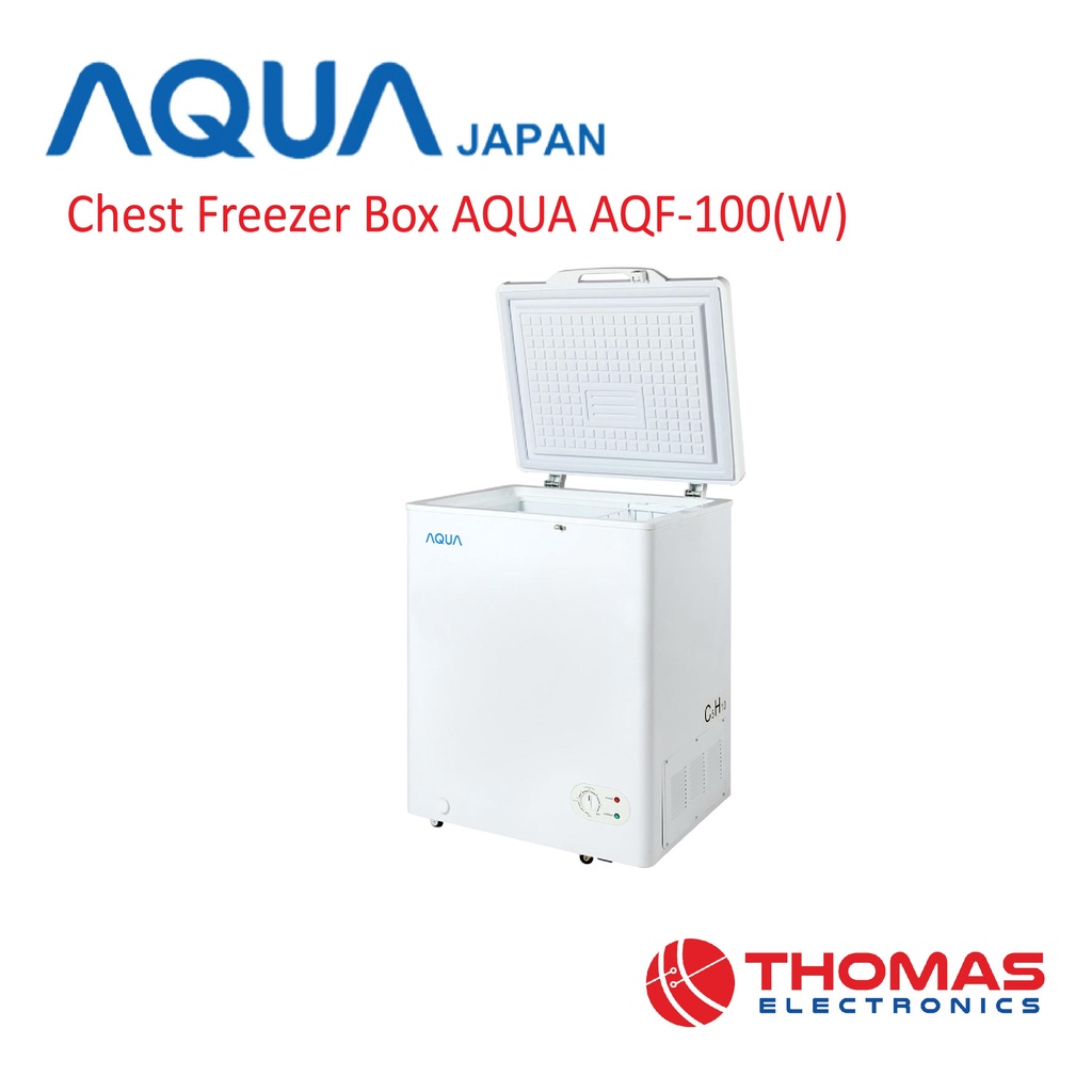 Chest Freezer Aqua 100 LITER AQF100W Freezer Box Aqua AQF 100 W GARANSI RESMI