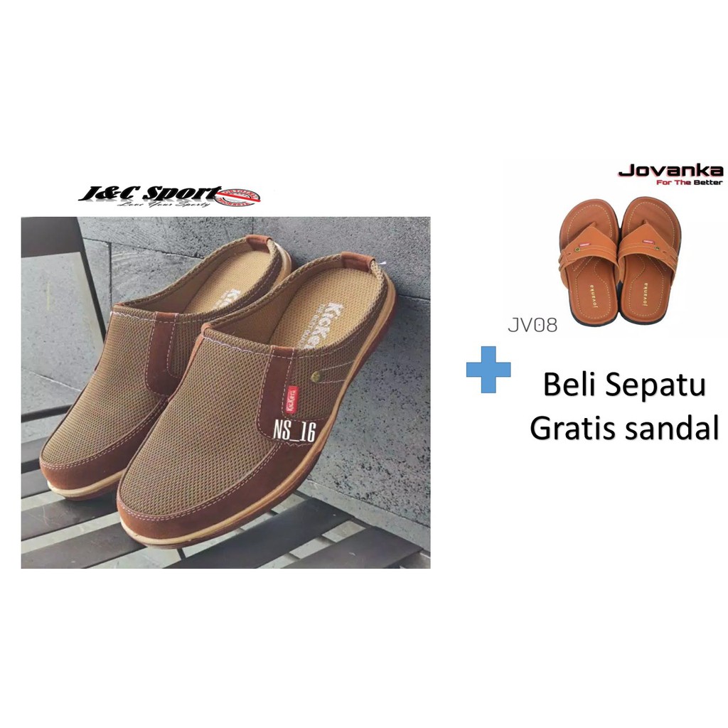 SEPATU CASUAL - SEPATU SLIP ONE SEPATU SELOP GRATIS SANDAL