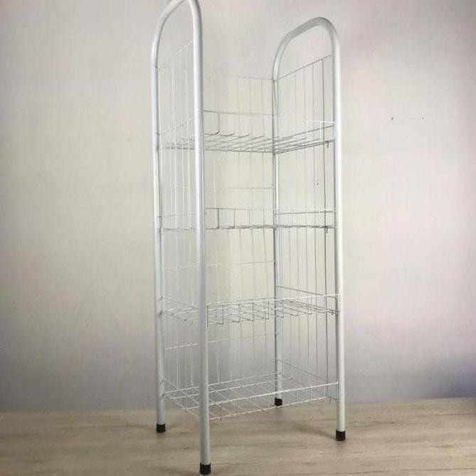 Rak Besi 4 Susun _ Rak Multifungsi Ciki Jajan Cemilan -Rak Toko Warung Kak_Isel