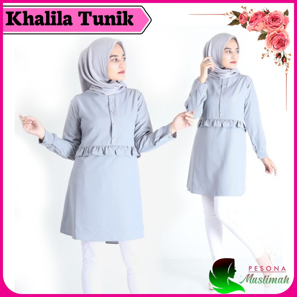 Baju Atasan Tunik Wanita Terbaru 2021 Khalila Tunik