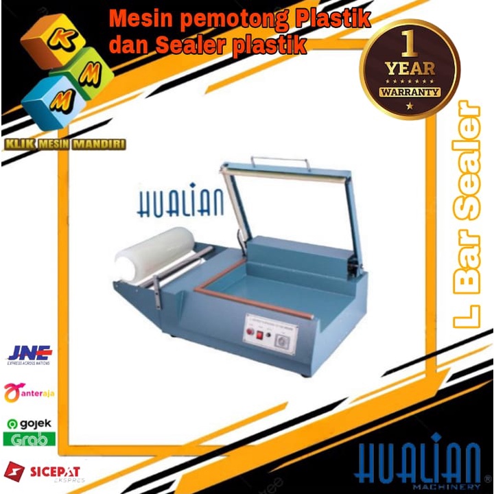 Mesin L Bar Sealer Cutting Plastik Wrapp Shrink Mesin Potong Plastik Hualian
