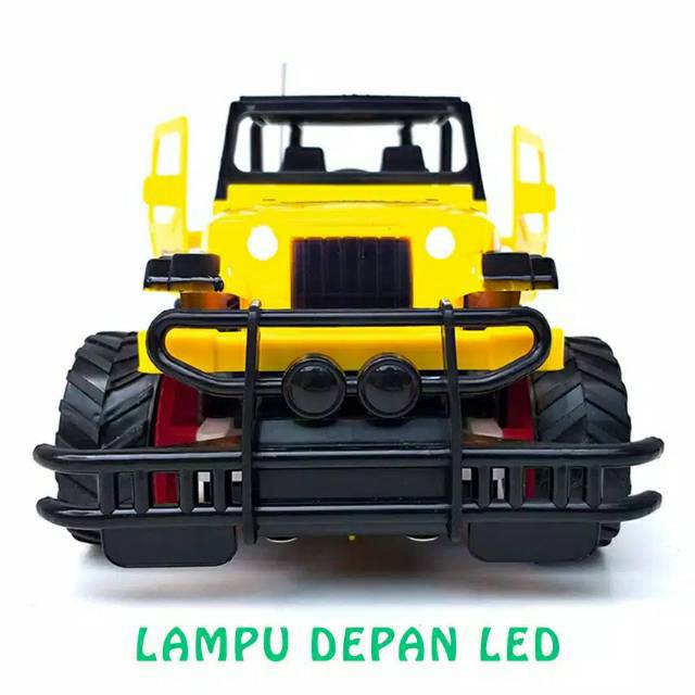 mainan mobil  remote  control Rc jeep  buka pintu offroad 