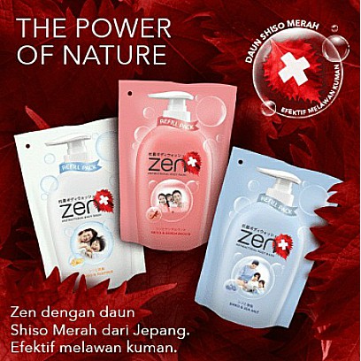 Body Wash Zen Shiso Refill 450 ml (Sandal Wood/ Seasalt/ Sulfur)