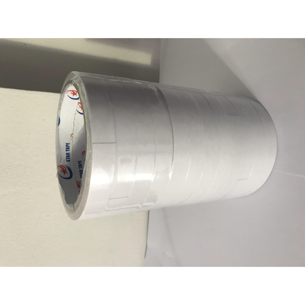 

DOUBLE TAPE KERTAS PUTIH BIASA 12MM X 8M ( 1/2 inch ) DOUBLE TAPE