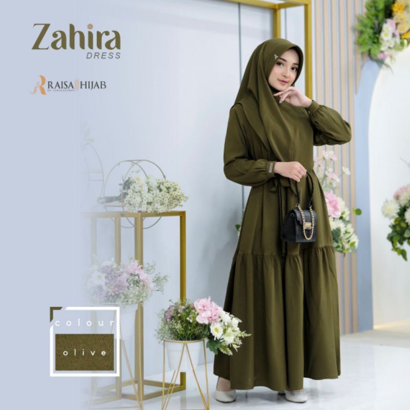 COD Zahira dress set by Raisa hijab/ gamis polos