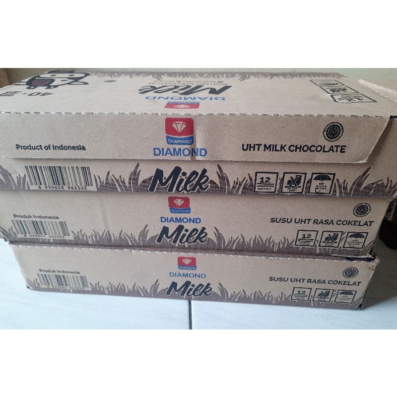

susu uht diamond 125ml coklat