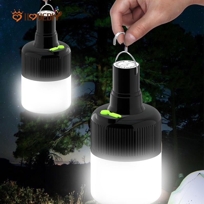 Lampu Emergency Gantung LED Portable Hemat Energi Untuk Outdoor / Petualangan / Camping / Pasar Malam