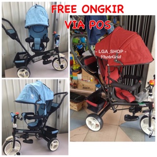 FREE ONGKIR Tricycle canopy sepeda  anak roda  tiga  Shopee  