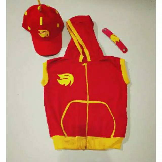 rompi dan topi boboiboy api