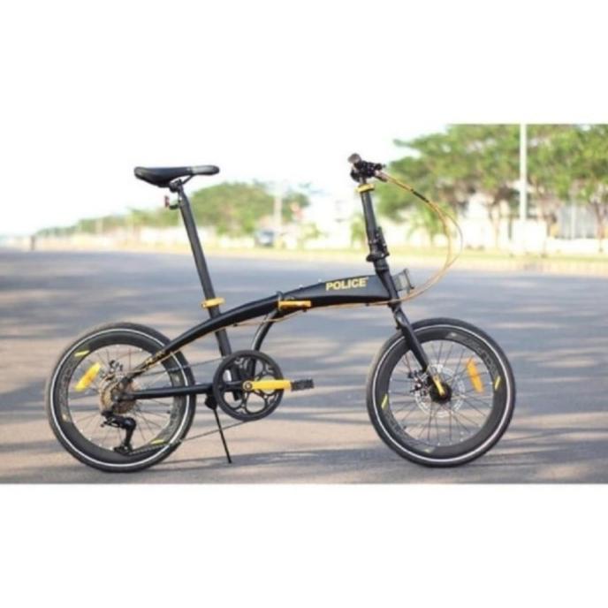 BEST Sepeda Lipat Element Police Milan 8 speed (20 Inch) Bonus Helm RMB