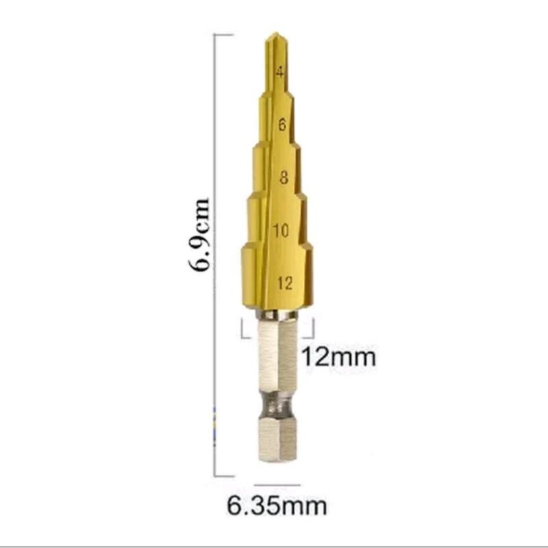 STEP DRILL DRIL MATA BOR PAGODA KERUCUT 4 - 12