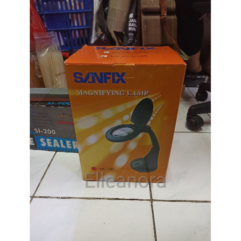 Kaca Pembesar Magnifying Lamp Lampu Service Sanfix SM-40-3/12 Original