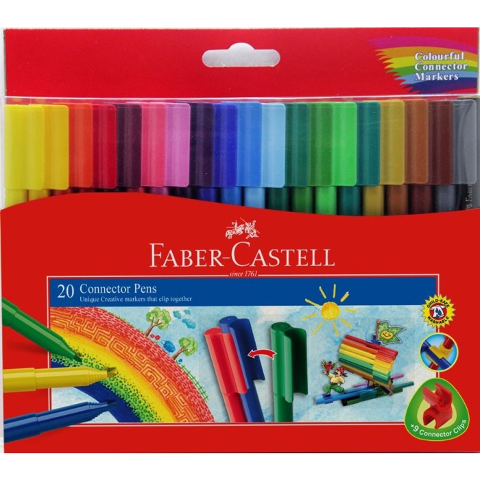 

(DISKON TERMURAH) Connector Pen 20 Warna Faber Castell