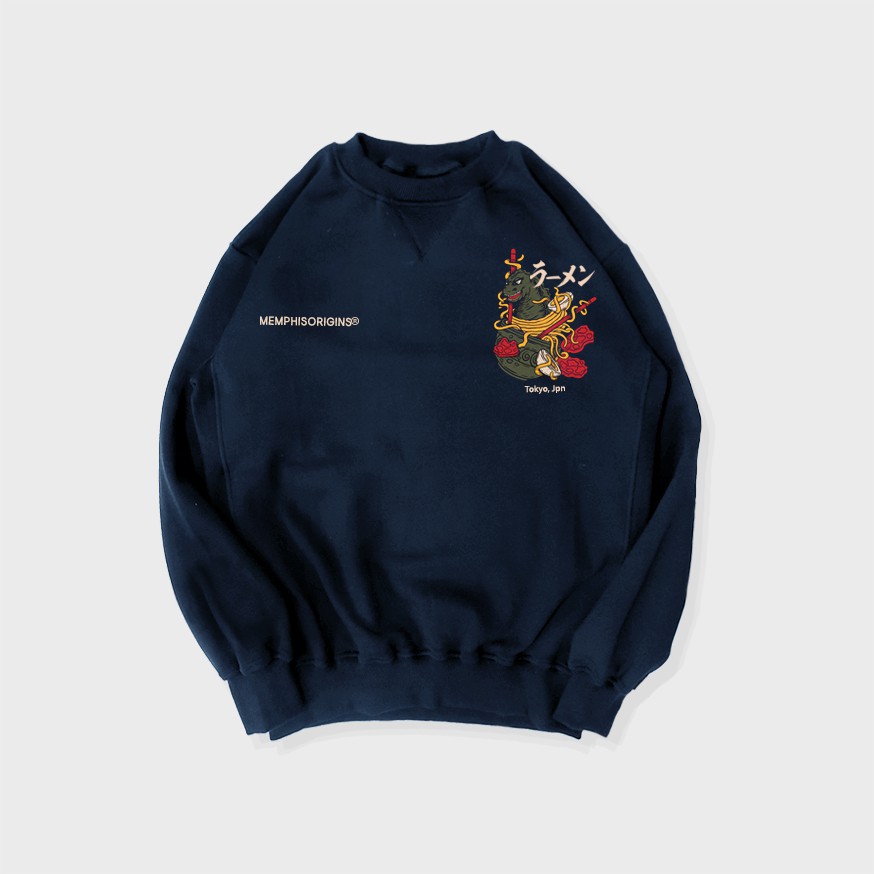 CREWNECK SWEATSHIRT - RAMENZILLA (navy)