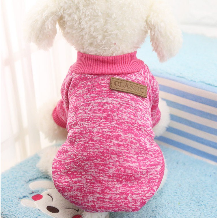 Sweater Anjing Peliharaan Bahan Fleece Lembut Hangat 8 Warna Untuk Musim Dingin