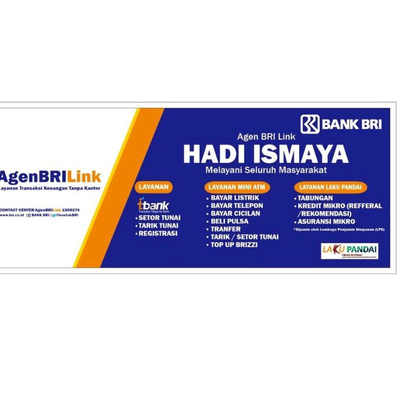 

<GoR ✿> Spanduk Agen BRILink Bisa Custom Desain //Khusus hari ini