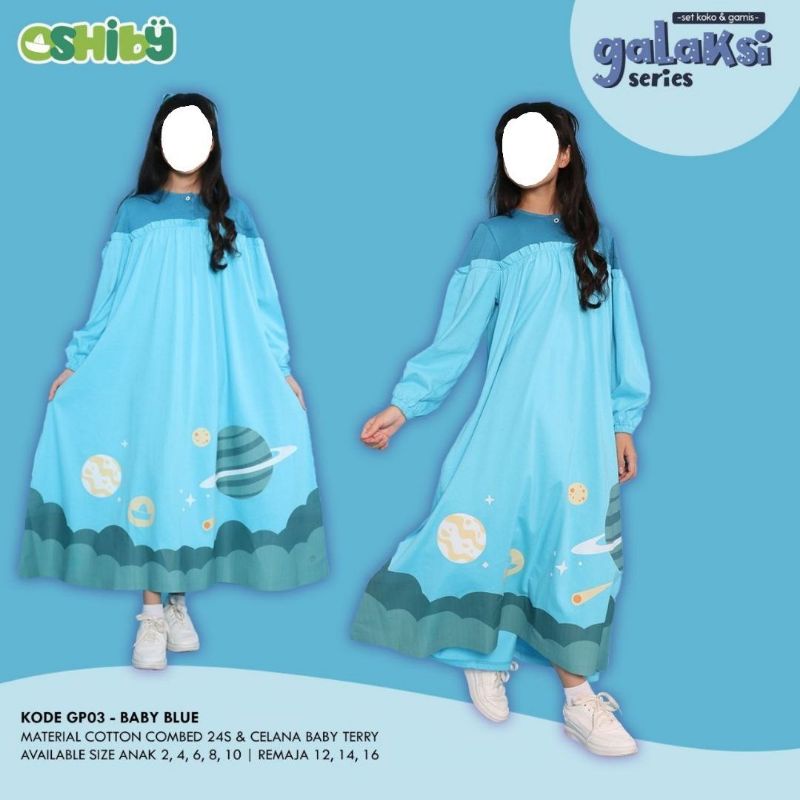 Gamis Galaksi Series by Oshiby untuk anak-anak dan remaja