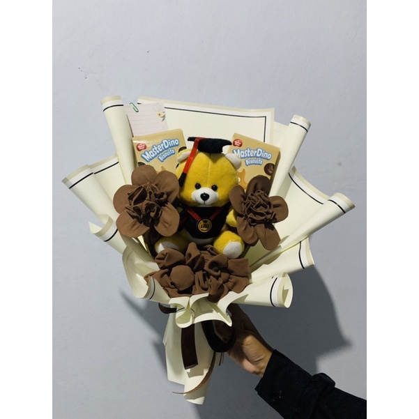 buket boneka + pashmina + jajan