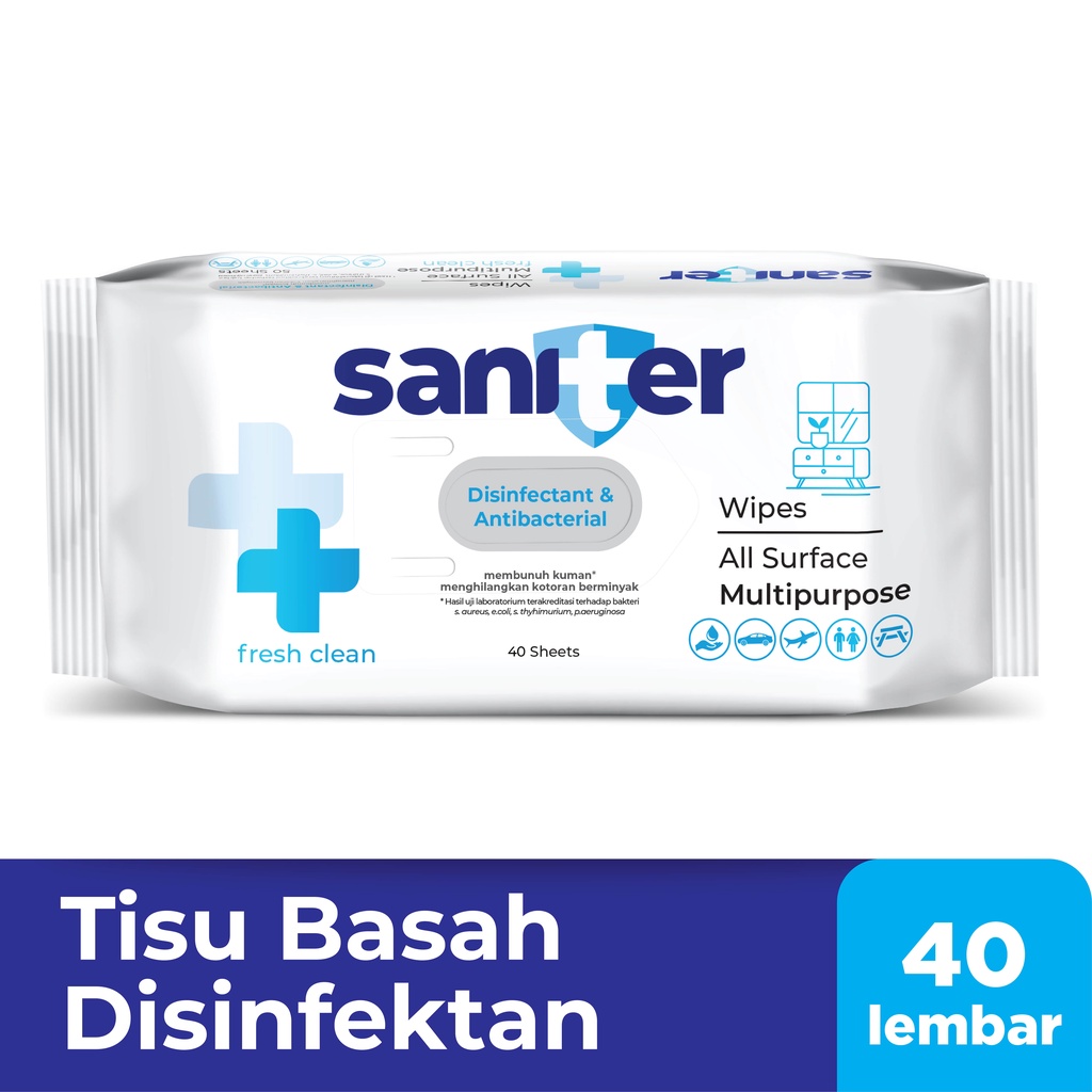 Jual Saniter Surface Multipurpose Wipes 40`S - Tisu Basah Antiseptik ...