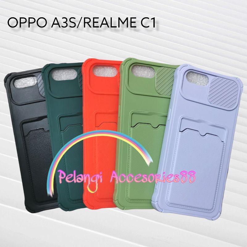 CASE OPPO A3S CASE SOFTCASE SLEDING WARNA WARNI