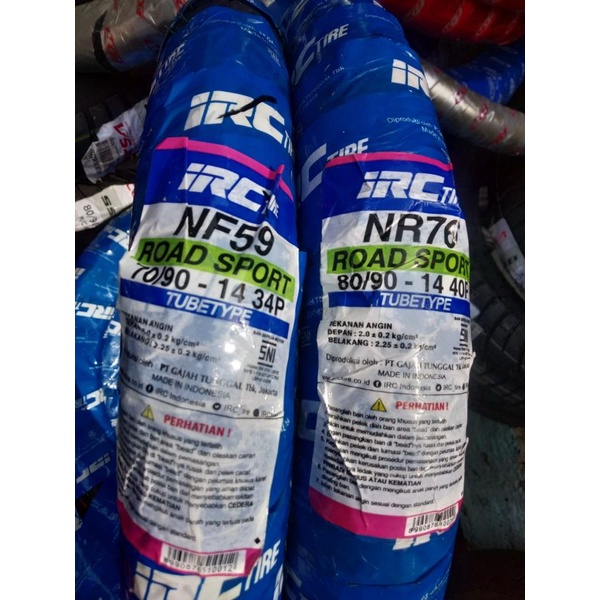 PAKET BAN LUAR IRC  70/90.14 + 80/90 .14 FOR ALL YAMAHA MATIC