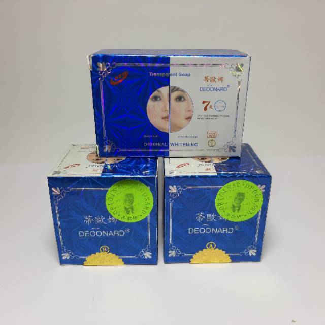 PAKET CREAM DEONARD BIRU SIANG MALAM ORIGINAL + SABUN WHITENING