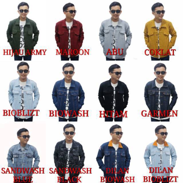 ANAK REMAJA DEWASA PRIA XONE/  Jaket jeans levis pria cowok bioblizt biowash garmen hijau army