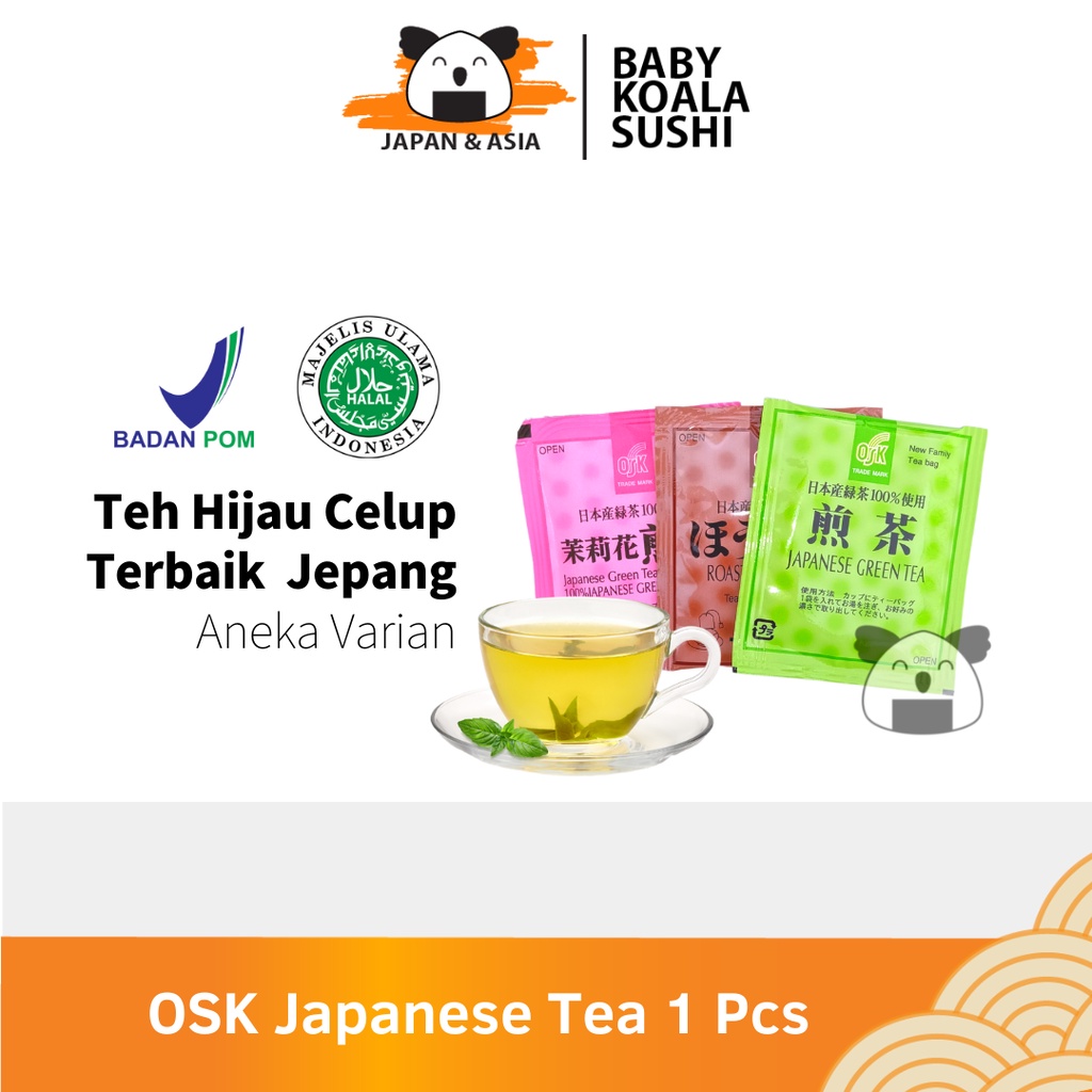 OSK Teh Hijau Jepang Green Tea Sachet 2 g Halal │ Greentea Import Jepang