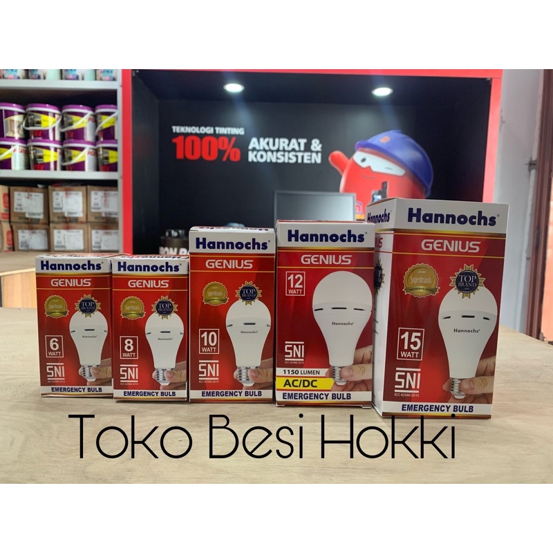 Lampu Hannochs Genius AC/DC No Garansi / Lampu Emergency Genius Hannochs