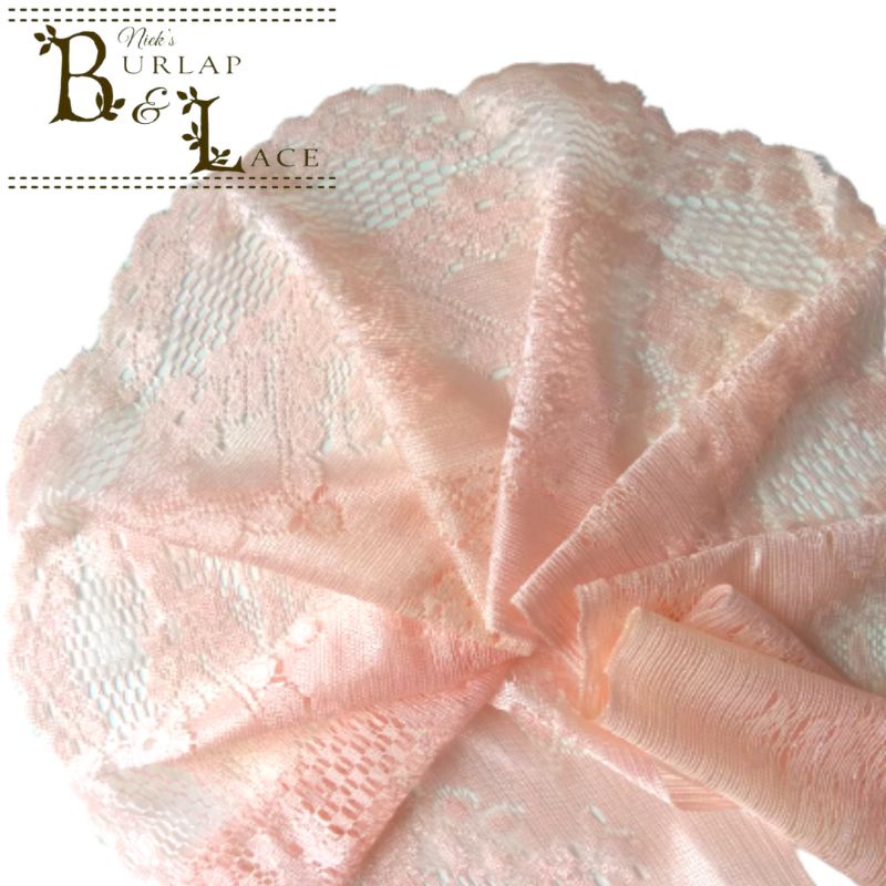 Renda Air krem peach lebar meteran