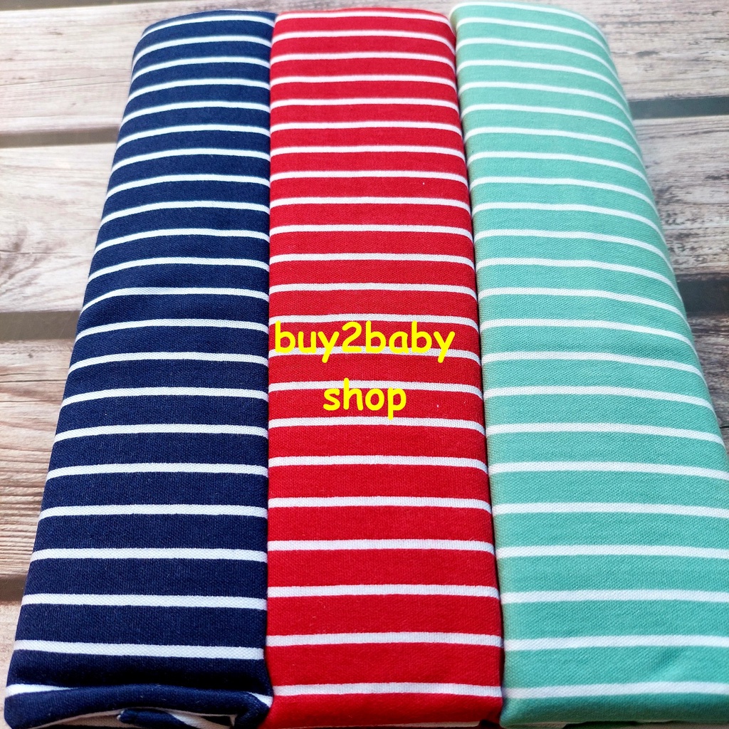 Bedong bayi bahan premium halus lembut 3 warna motif salur NIA kemasan baru isi 3 PCS