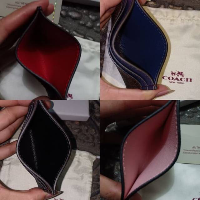 CARD HOLDER COACH / Dompet kartu Mirror auntentik original