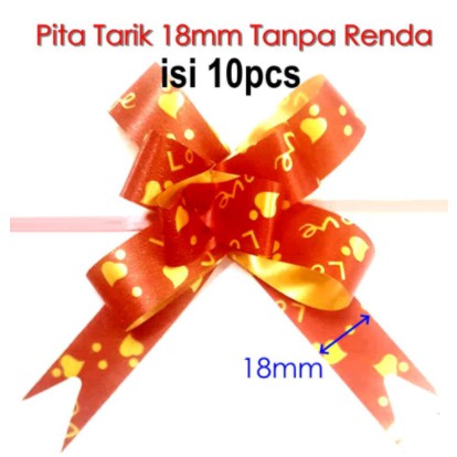 

12.12 Pita Tarik Tanpa Renda 18mm Polos Serut Parcel Kado Souvenir 18 mm Pesta Dekorasi Gift Hantaran