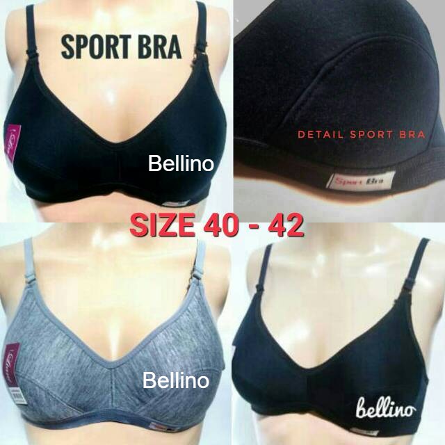 SPORT BRA JUMBO TANPA KAWAT SIZE 40 42 Bh Wanita Tanpa Kawat Kutang Ibu Bra Cewek 40 42 Kait 2