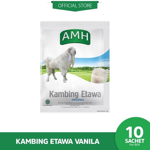 

[10 Sachet] AMH Susu Kambing Etawa rasa Vanilla_Produk Indonesia