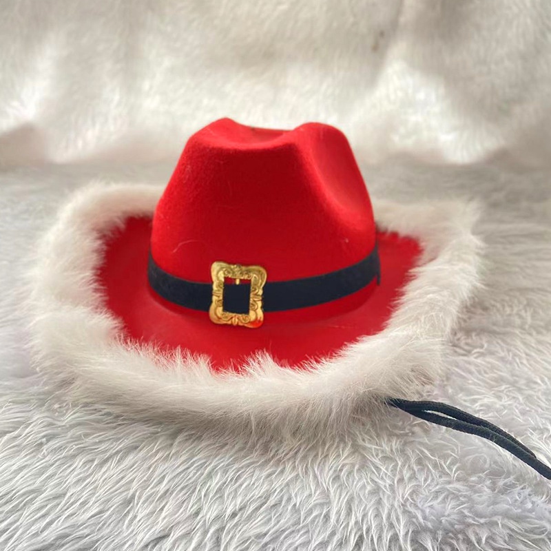 Topi santa sinterklas dewasa koboi cowboy