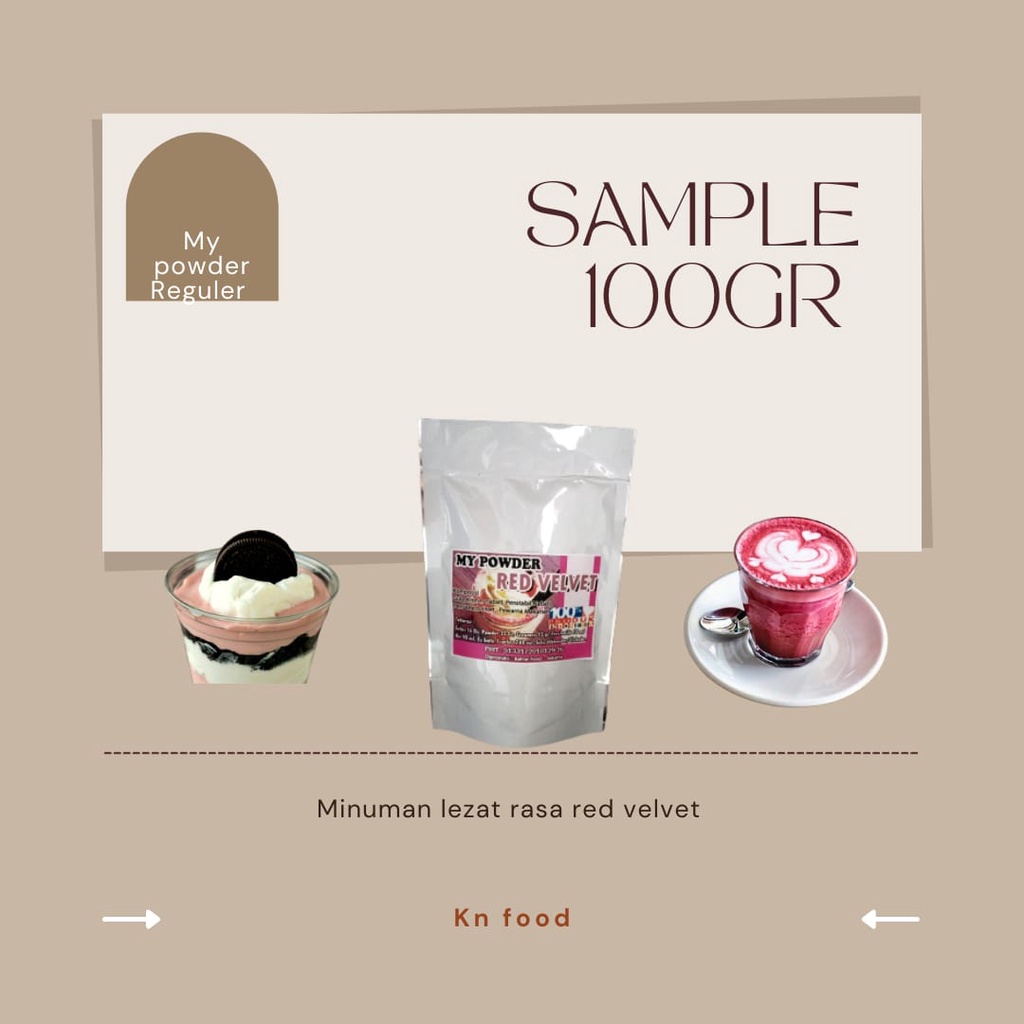 

Powder Drink RED VELVET Bubble Drink 1 ons-Bubuk Minuman RED VELVET 100 grm