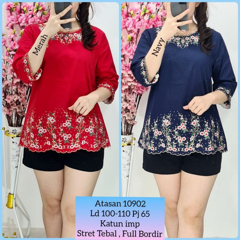 blus katun stret bordir import