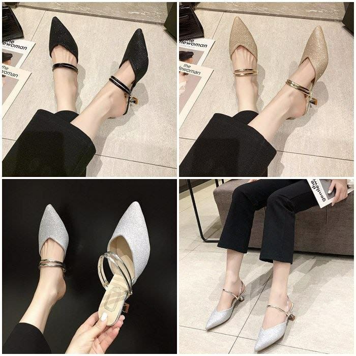 JSHC 07 (SIZE 36-39) RISCE SEPATU HEELS 5CM PESTA IMPORT WANITA CEWEK PEREMPUAN JAKARTA BATAM