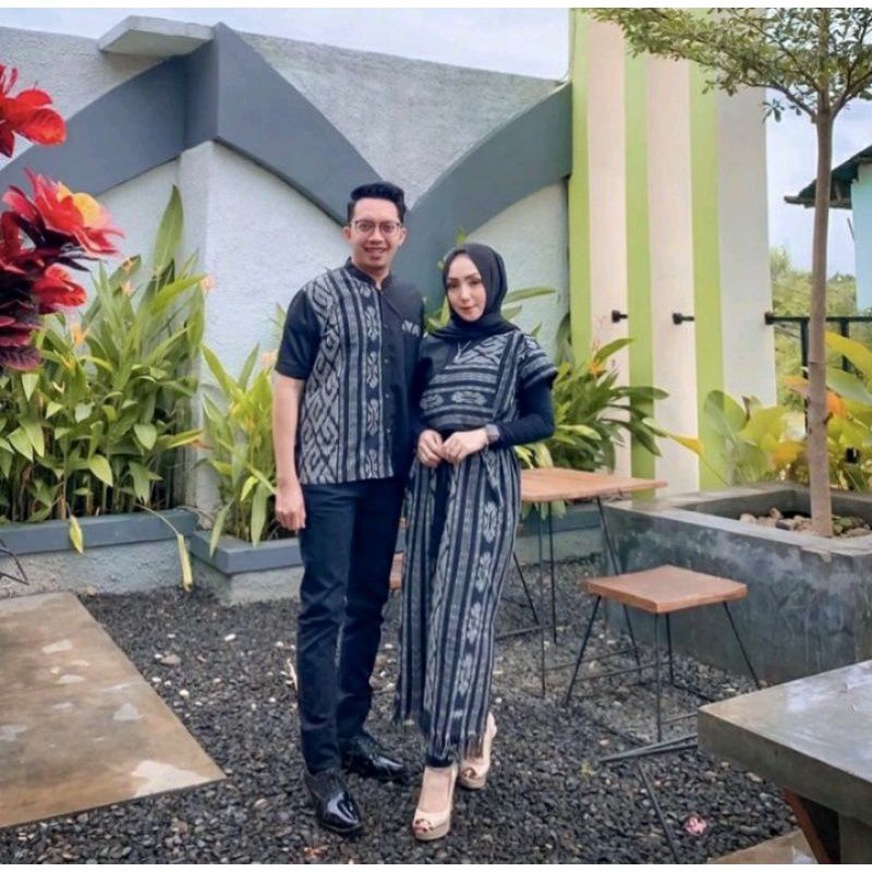 Zoya dress - Ready Stock - baju tenun set couple - sarimbit baju kondangan - seragam - batik kampus