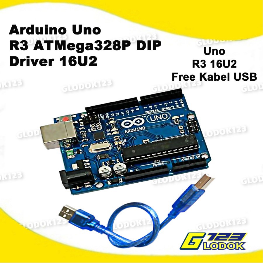 Uno R3 ATMEGA328P DIP Driver 16U2  Compatible Board + KABEL USB