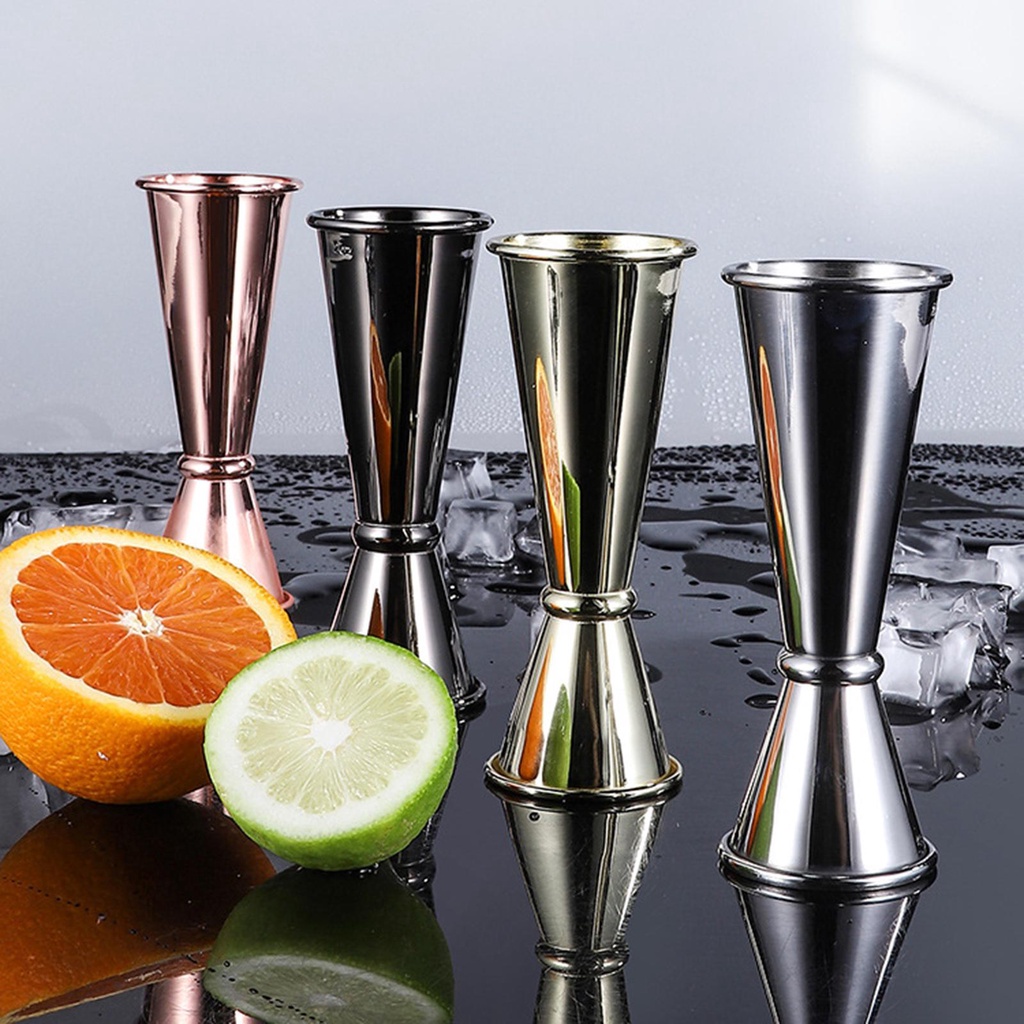Solighter 1oz 2oz Double Cocktail Jigger Double Spirit Bartender Desain Ganda Semangat Minuman Stainless Steel