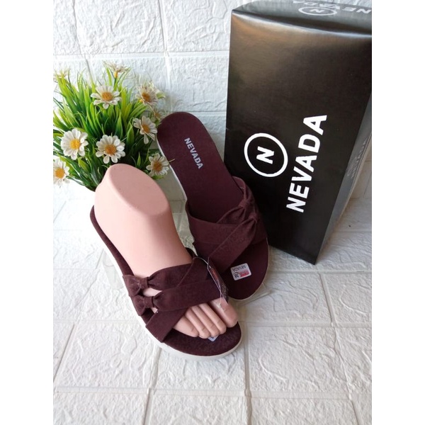 sandal nevada/sandal nevada wanita/sandal slop nevada/sandal nevada ori lokal
