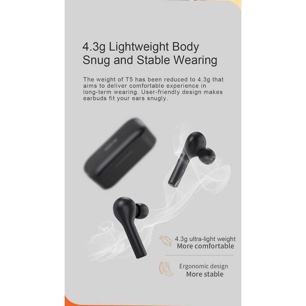 QCY TWS Bluetooth Earphone with Charging Case - QCY-T5 ( Al-Yusi )