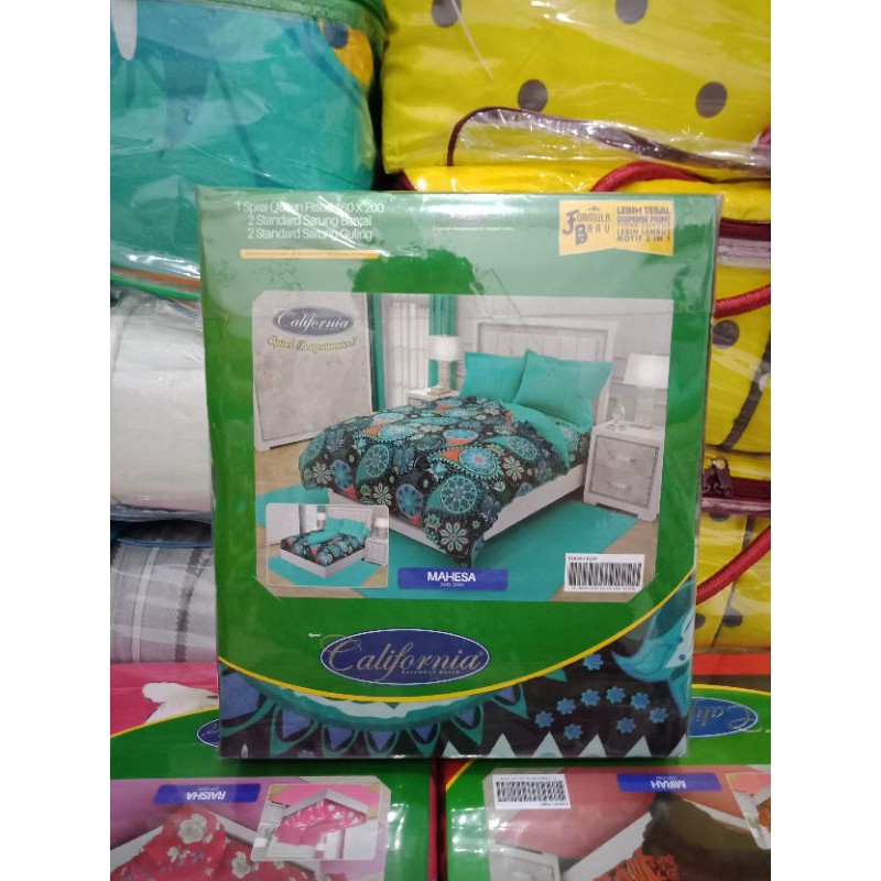 Sprei California Queen 160x200 cm Katun Kualitas Premium