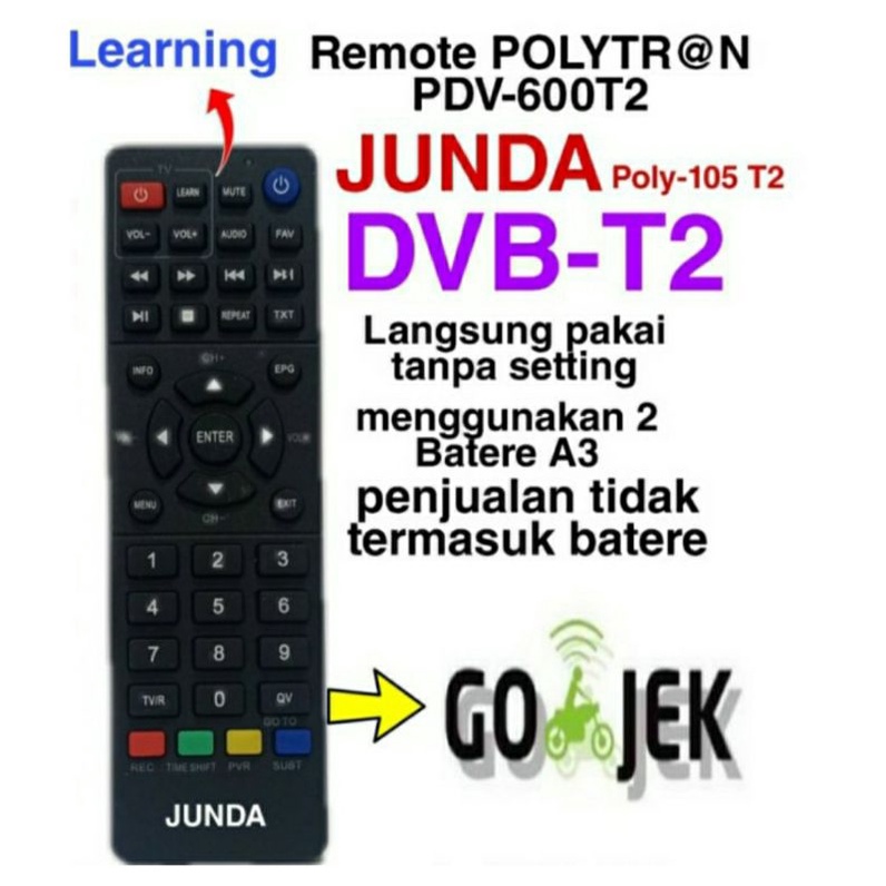 Remot Remote STB Polytron PDV 600 DVB T2 Poly - 105