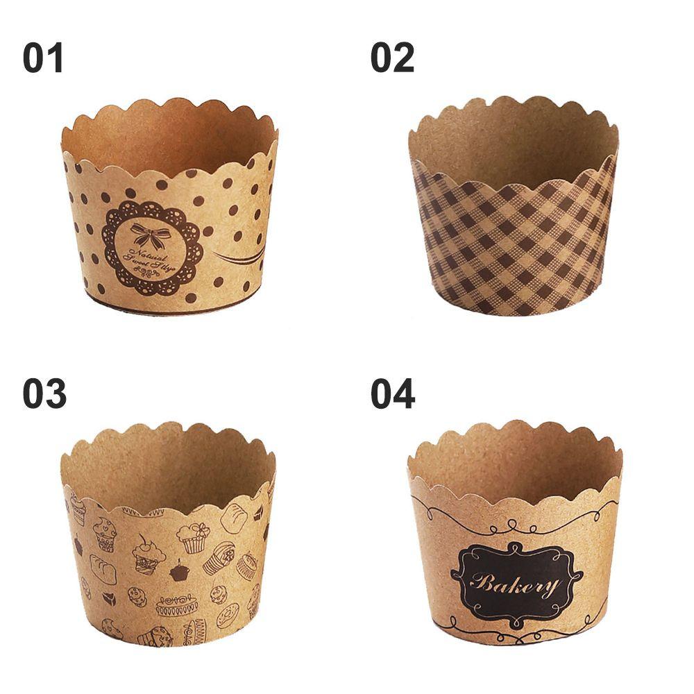 Chookyy 50Pcs Cupcake Paper Cup DIY Dilapisi Emas Perak Alat Kue Kering Muffin Cupcake Liners